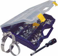 Coffret 70 colliers a cremaillere largeur 7.5 et 9mm w1 + 1 tournevis -serflex