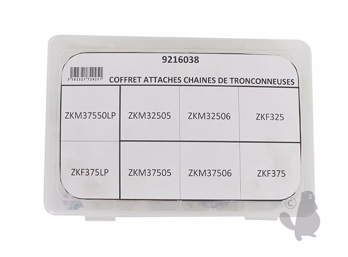 COFFRET ATTACHES CHAINE DE TRONCONNEUSE