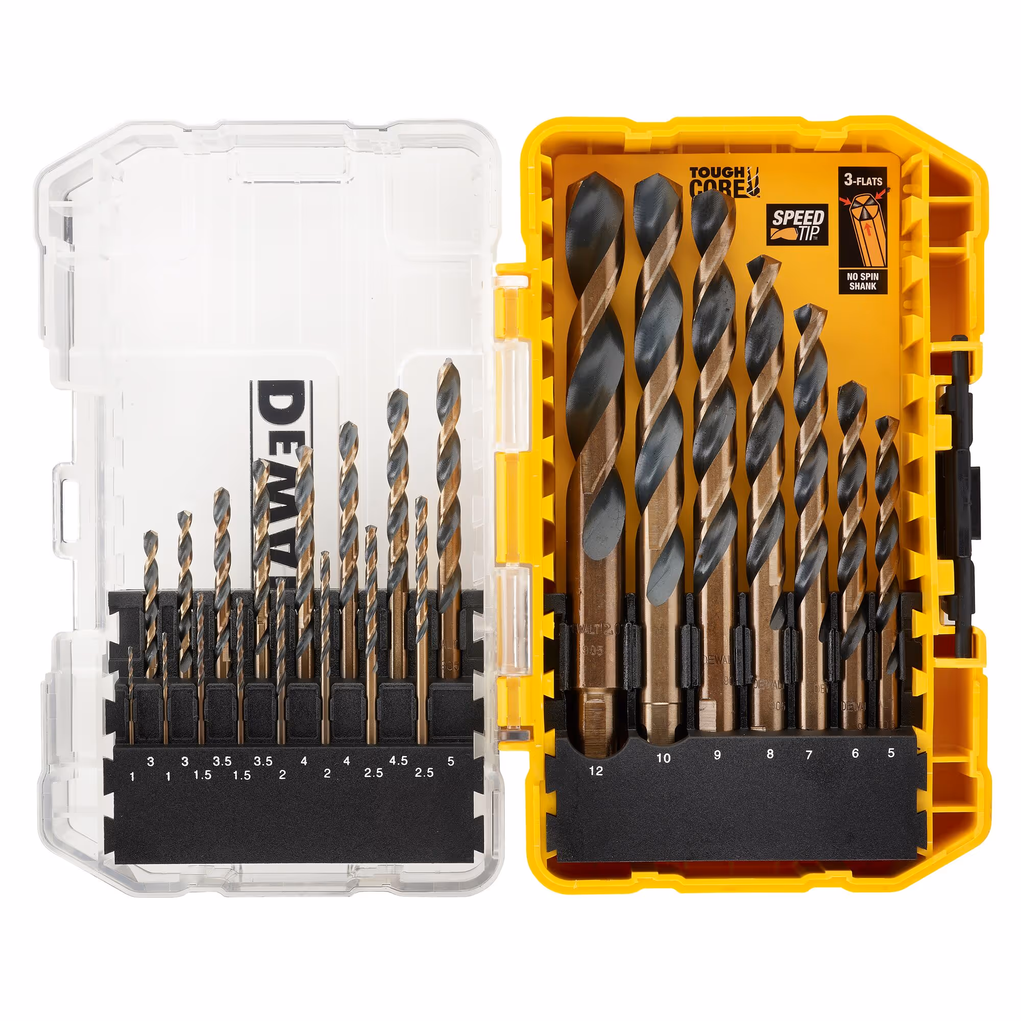 Coffret Black&Gold 23 pièces : 1 x 2 - 1,5 x 2 - 2 x 2 - 2,5 x 2 - 3 x 2 - 3,5 x 2 - 4 x 2 - 4,5 - 5 x 2, 6, 8, 9, 10 et 12 mm