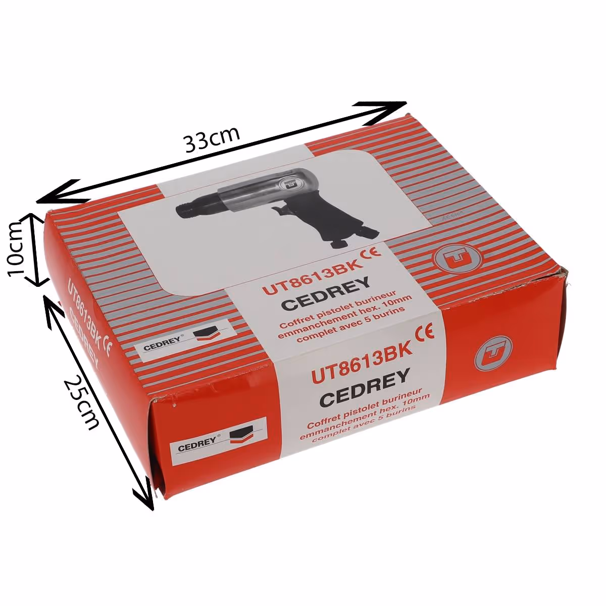 Coffret burineur ut8613b avec retenue rapide et burins