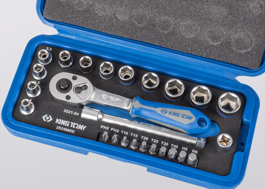 Coffret cliquet 1/4" douilles embouts