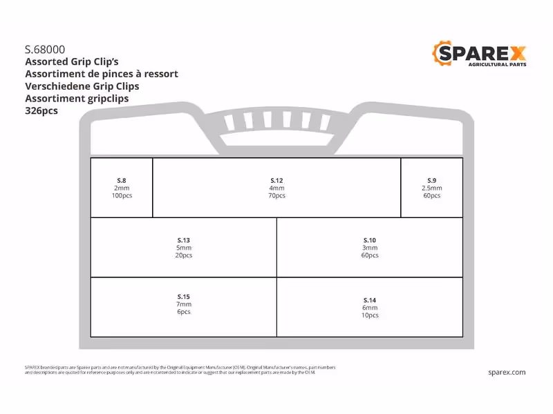 Coffret Compak de 356 pièces goupilles béta, 2 - 7 x 44 - 163mm