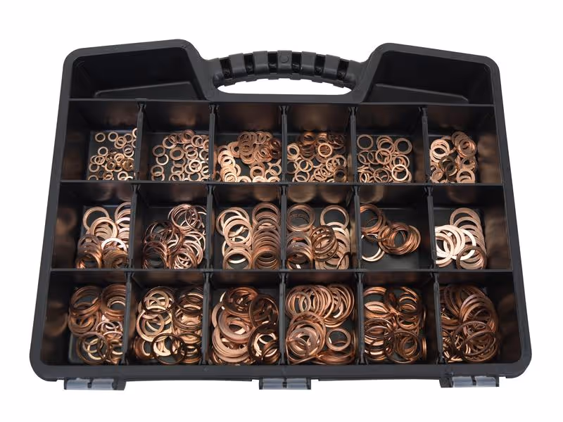 Coffret Compak de 680 pièces Rondelles cuivre (M6 - 30)