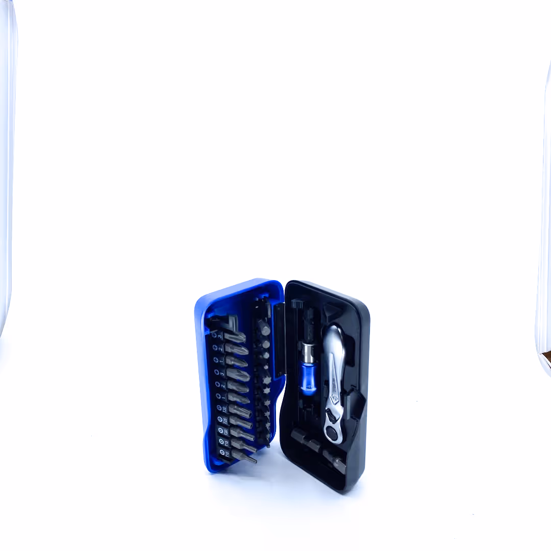 Coffret d'embouts de vissage et mini cliquet 1/4" - Série Atom - 26 pièces