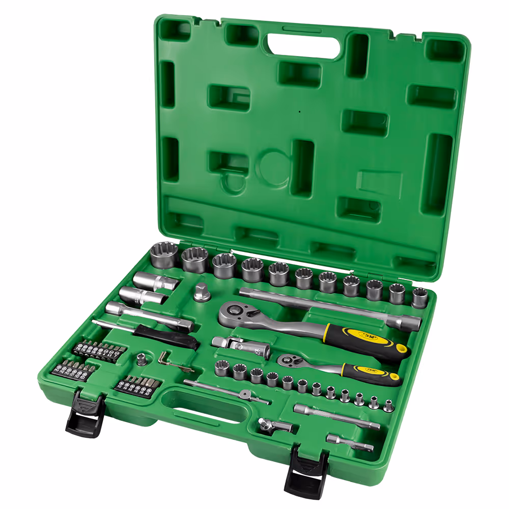 Coffret d'outils de 61 pièces douilles spline de 1/4" et 1/2"