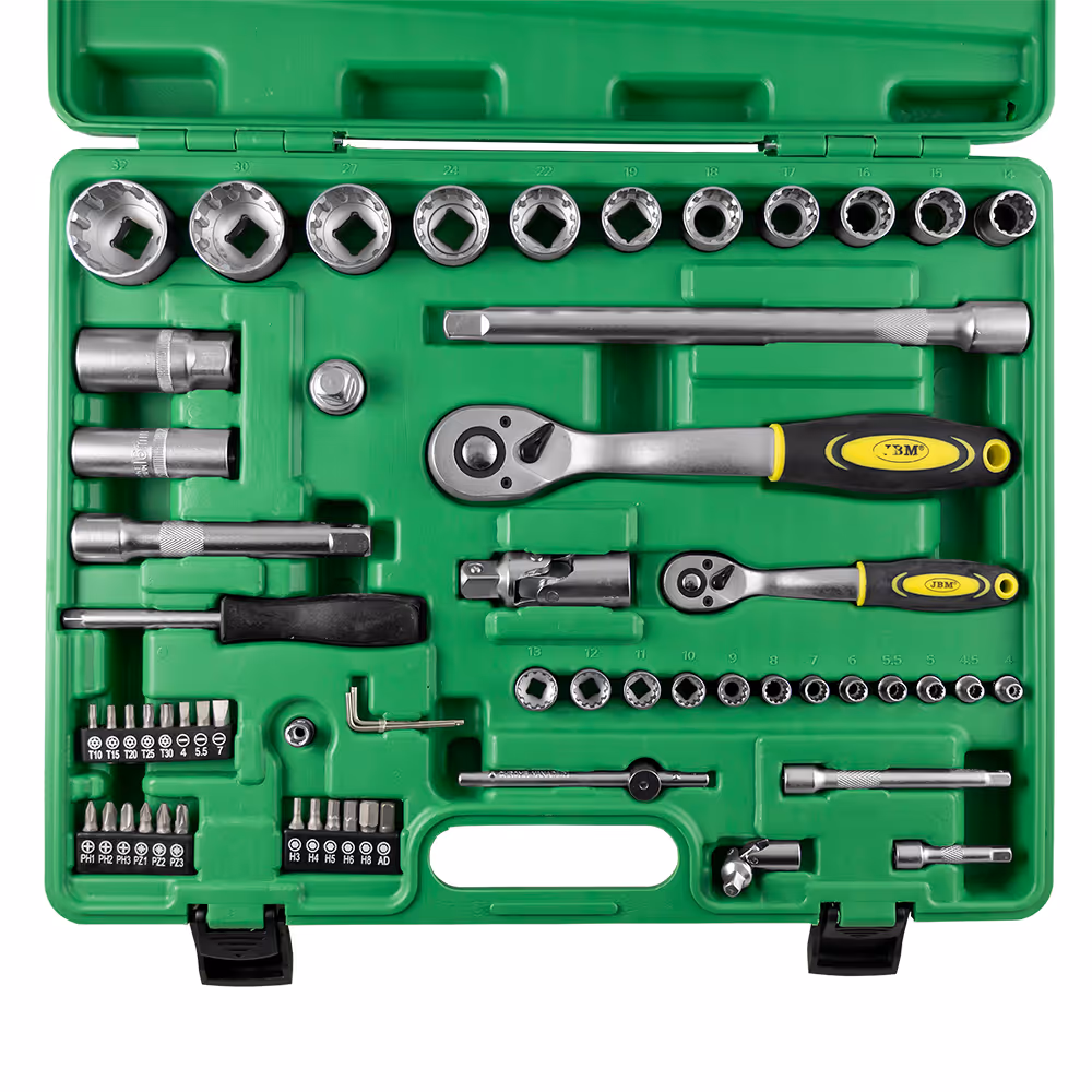 Coffret d'outils de 61 pièces douilles spline de 1/4" et 1/2"
