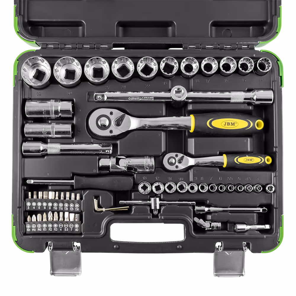 Coffret d'outils de 61 pièces douilles spline de 1/4" et 1/2"