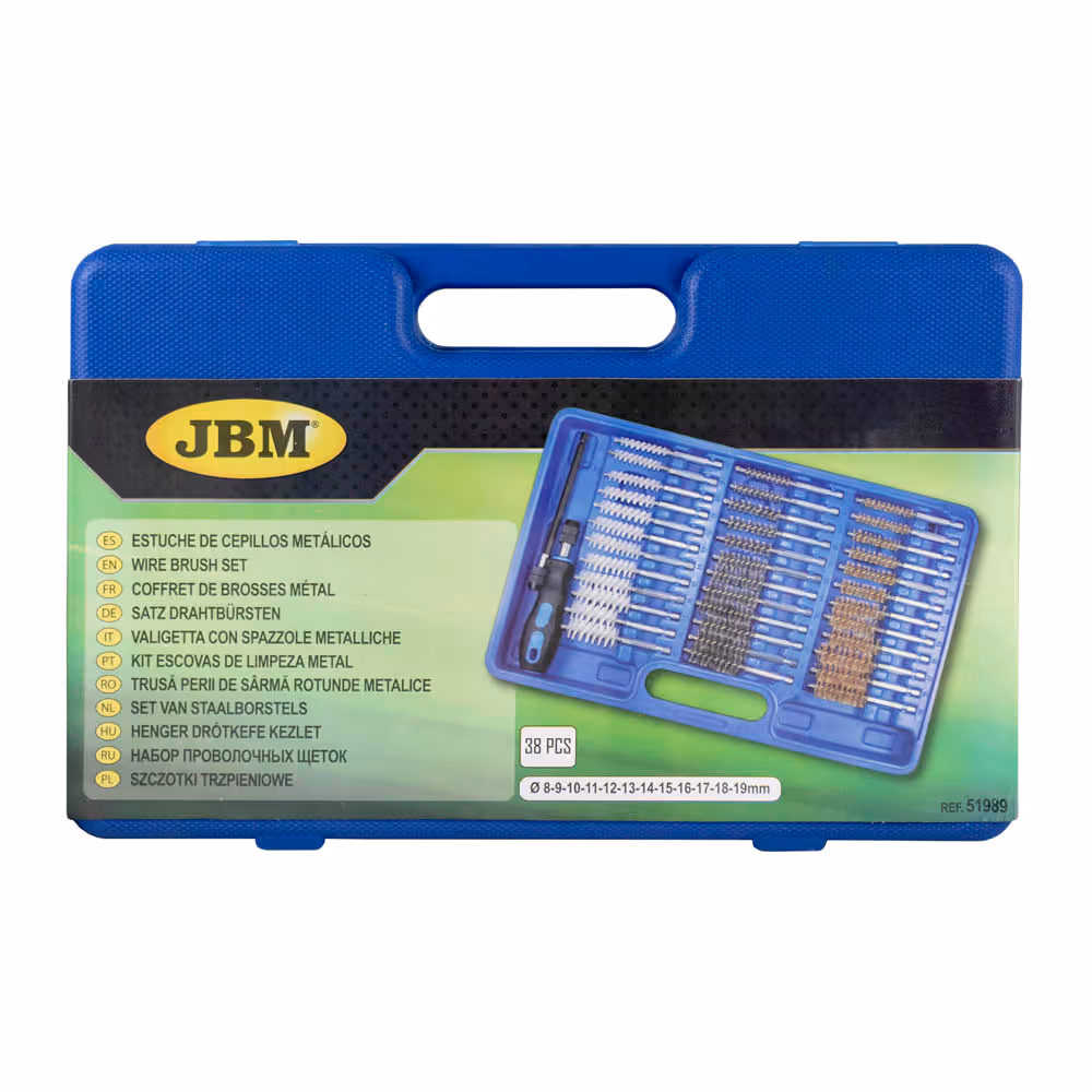 Coffret de 38 brosses métal / nylon / laiton