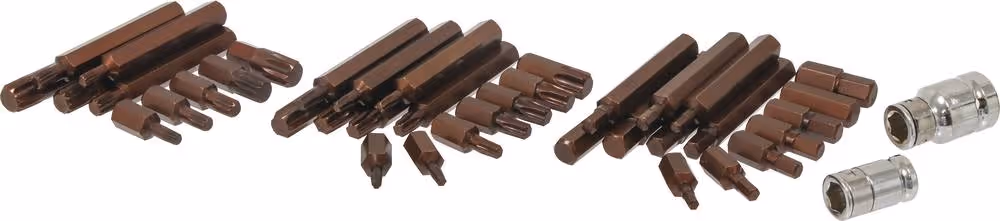 COFFRET DE 40 EMBOUTS DE VISSAGE HEX - TORX - 12 PANS XZN