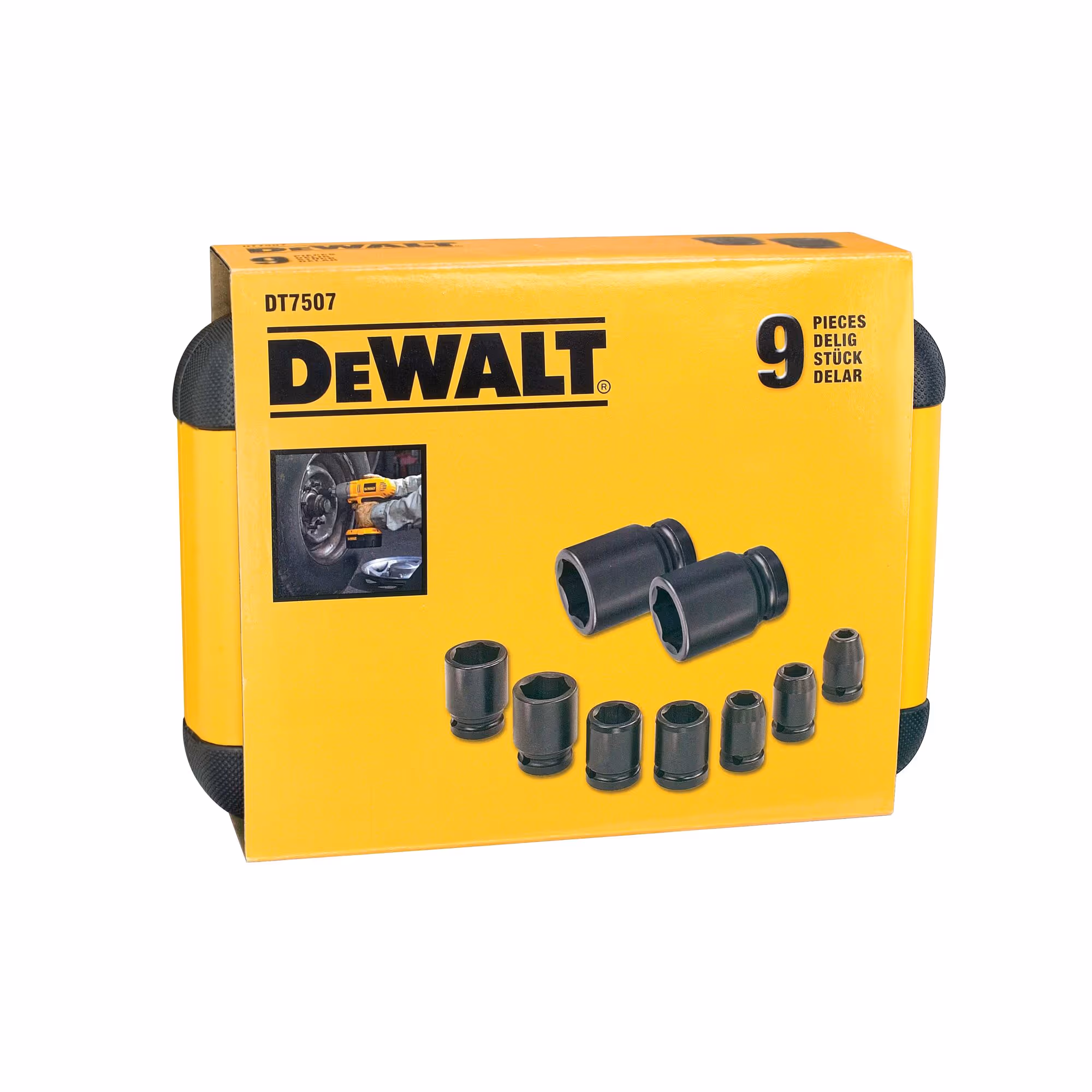 Coffret de 8 douilles à choc 10, 13, 15, 17, 19, 22, 24, 27 + adaptateur