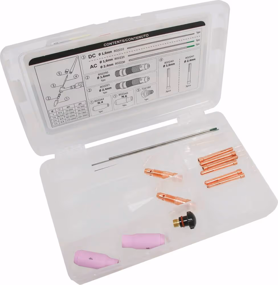 COFFRET DE CONSOMMABLES POUR TORCHE  TIG SCHNEIDER ST17/26 54513/54514