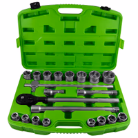 Coffret de douilles 21 pièces cliquet de 3/4" 6 pans