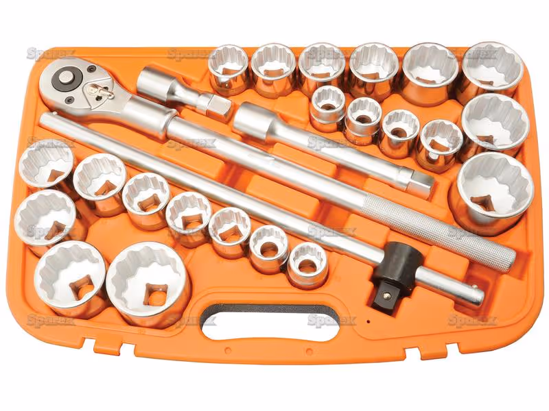 Coffret de douilles avec clé à cliquet 3/4'' (26 pièces)