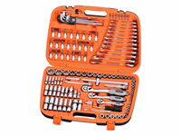 Coffret de douilles avec clés à cliquet 1/4'',3/8'' & 1/2'' (125 pièces)