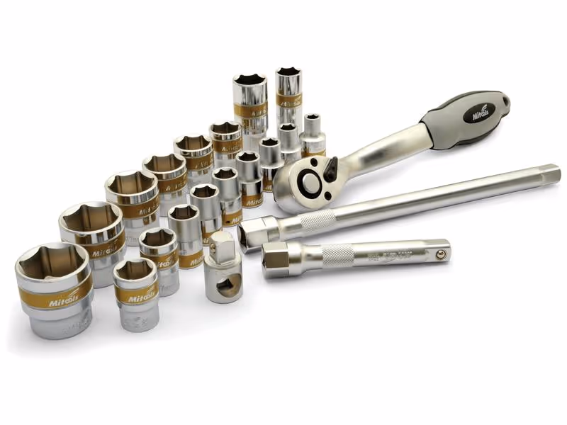 Coffret de douilles et clé à cliquet 1/2'' (21 pièces)