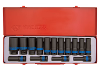 Coffret de douilles longues choc 1/2" 15pcs version 22-24-27-30-32mm