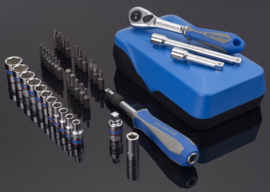 Coffret de douilles métriques et accessoires 1/4" - Série Atom - 39 pièces