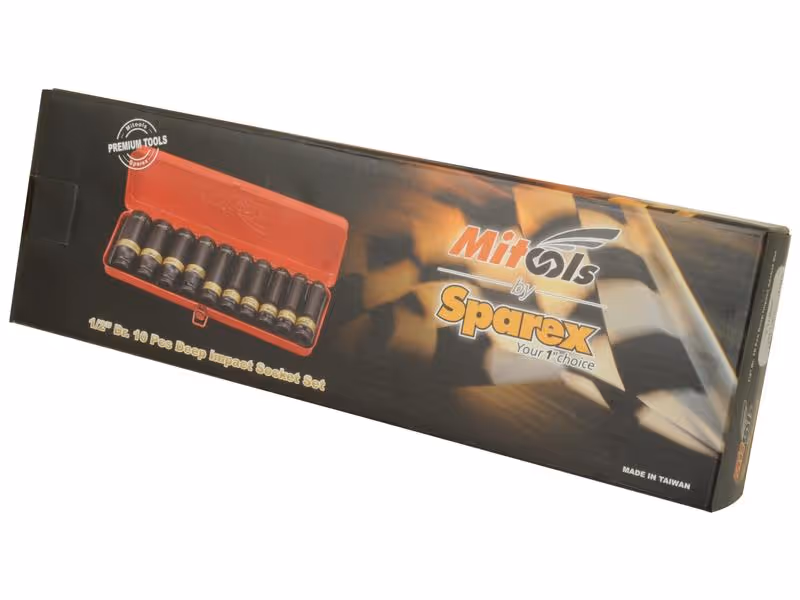 Coffret de douilles pour clé à choc 1/2'' (10 pièces)
