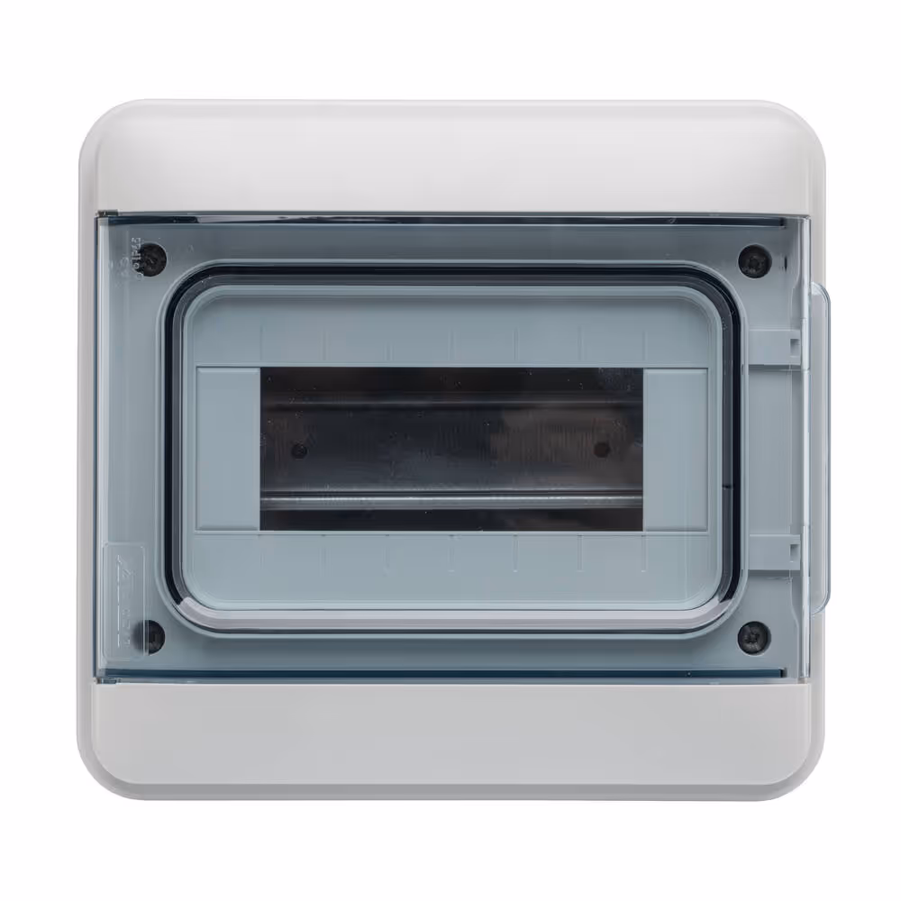 COFFRET ETANCHE 8 MODULES GRIS IP65+BORNIER