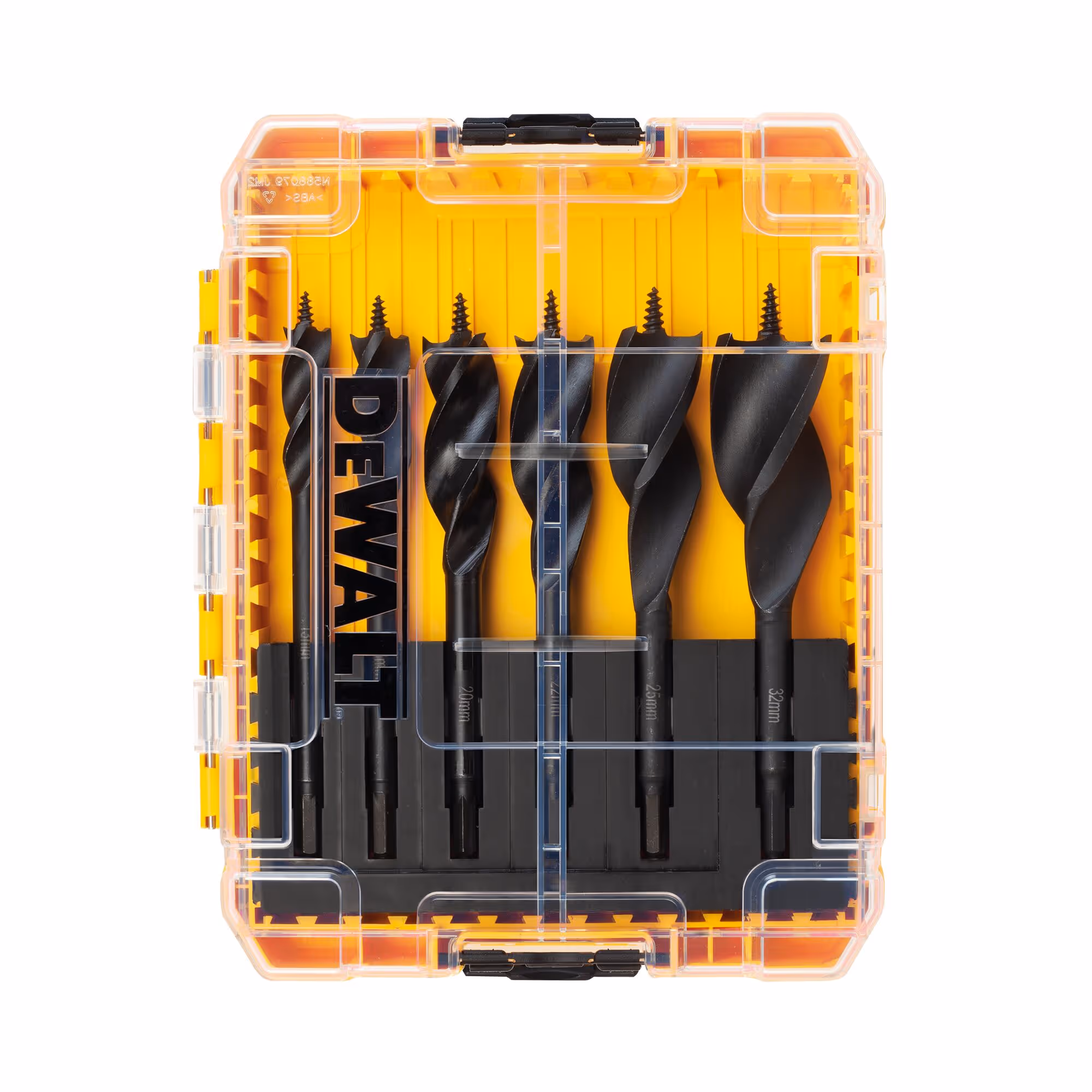 Coffret TOUGHCASE de 6 mèches à bois 3 pointes Extreme diamètre : 13, 16, 20, 22, 25, 32 mm