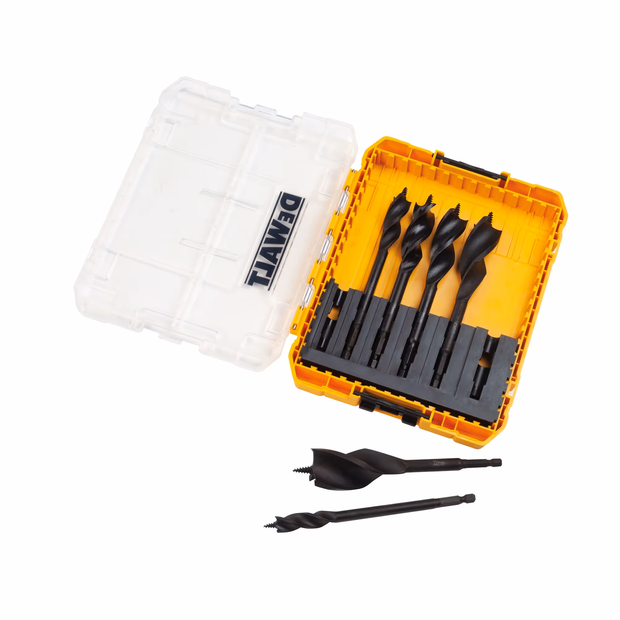 Coffret TOUGHCASE de 6 mèches à bois 3 pointes Extreme diamètre : 13, 16, 20, 22, 25, 32 mm
