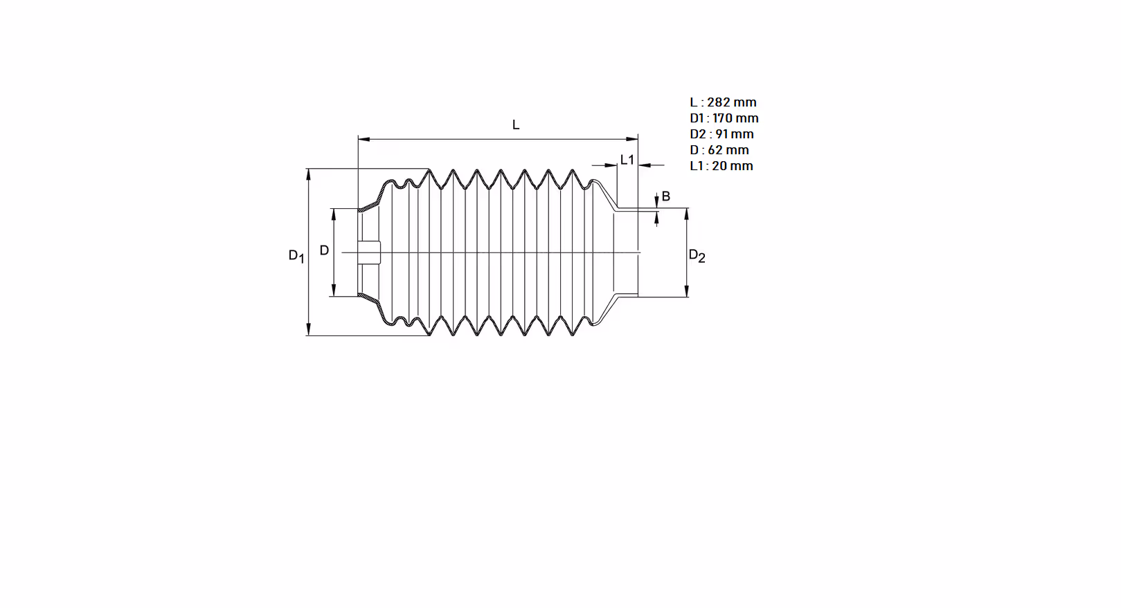 Coiffe de protection sécurité cardan Walterscheid SD05 8506500 origine