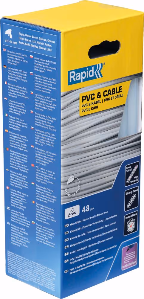 COLLE PVC ET CABLES - BOITE DE 48 BATONS