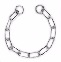 Collier-chaîne grosses mailles chromé, 55cm, Ø3mm