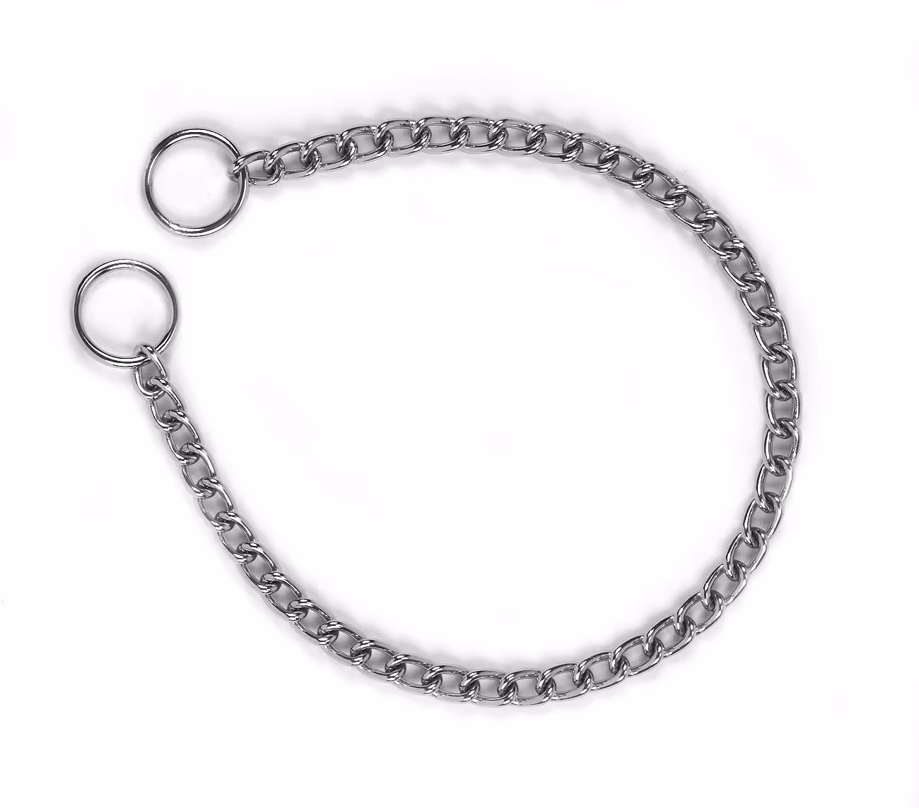 Collier-chaîne pour chien chromé, 60cm, Ø4mm