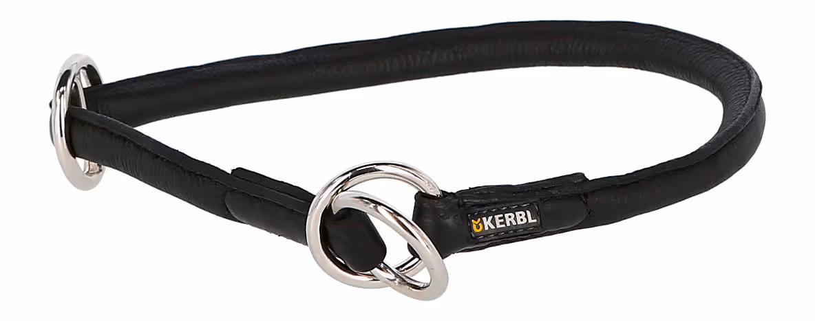 Collier étrangleur pour chien Roma, noir, 45cm, 8mm