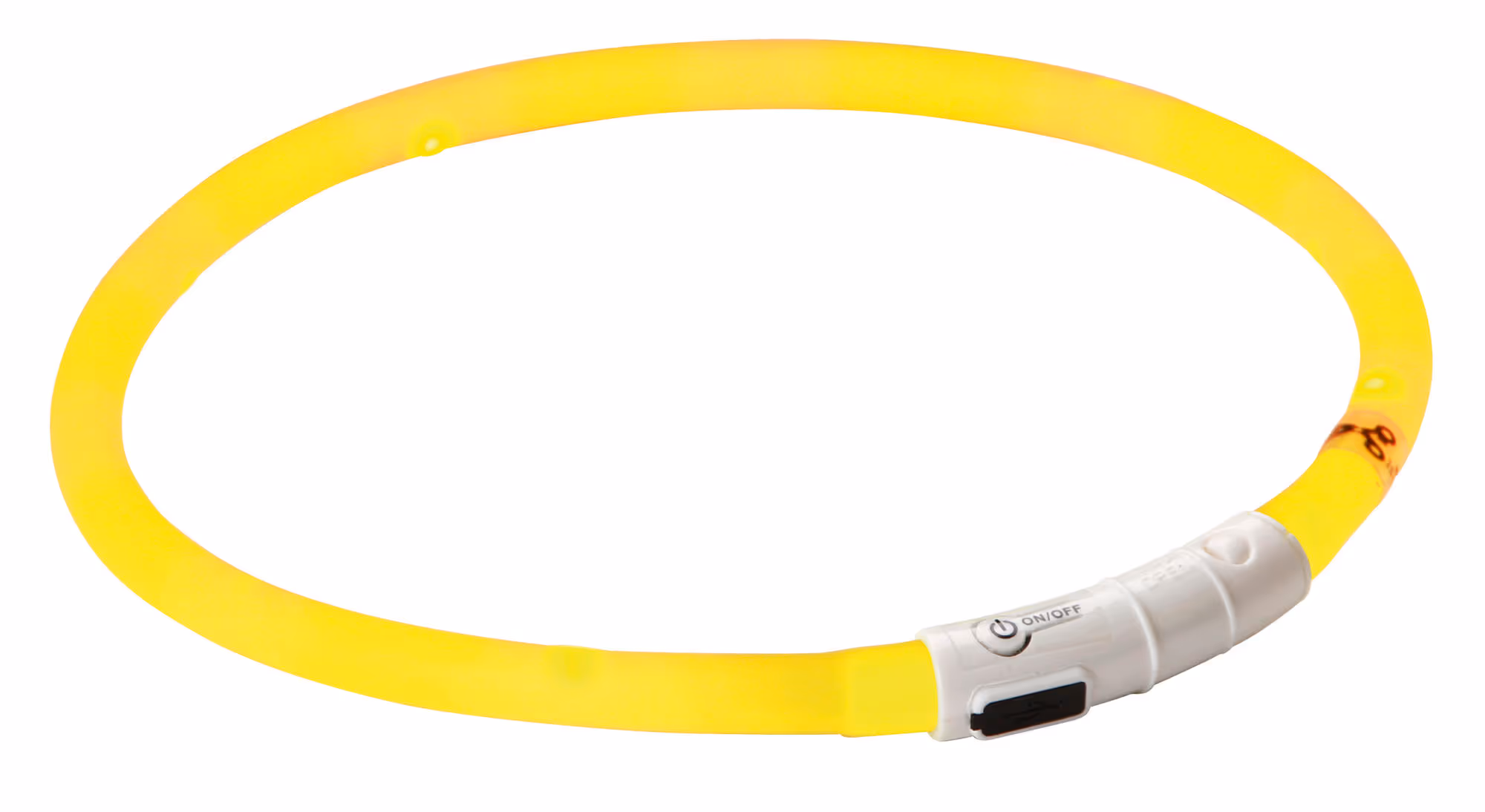 Collier LED Maxi Safe jaune, -55cm, 2 vitesses