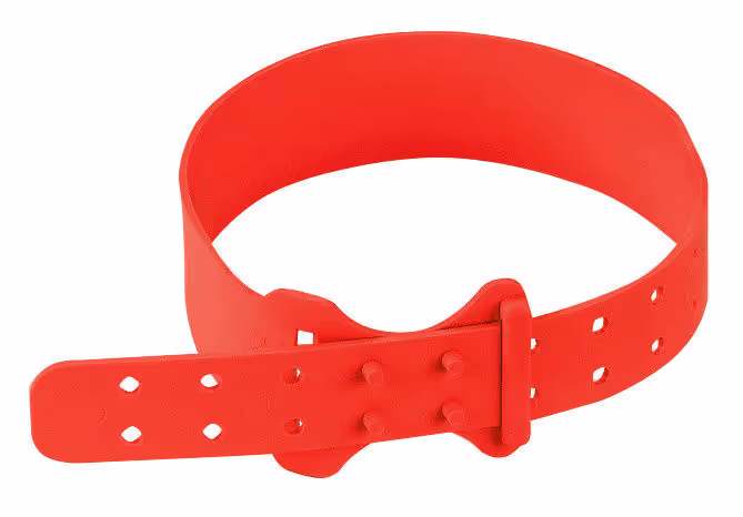 Collier marquage ovin rouge emballé 5 pcs.