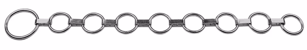Collier métal plat 9 anneaux 