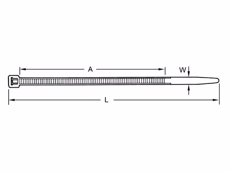 Collier Serrage - non réutilisable, 200mm x 4.8mm - Vendu par 100