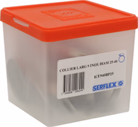 Colliers a cremaillere bande pleine 9mm w4 25-40mm serflex - boite de 25