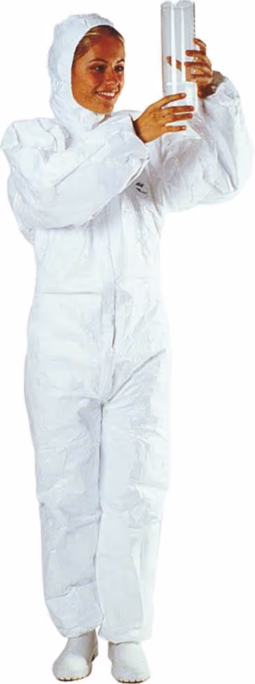 COMBINAISON DE PROTECTION JETABLE SMS AVEC CAPUCHE TYPE 5/6 60G/M² BLANCHE L