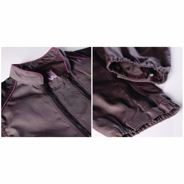Combinaison de travail double zip femme alice gris/rose s