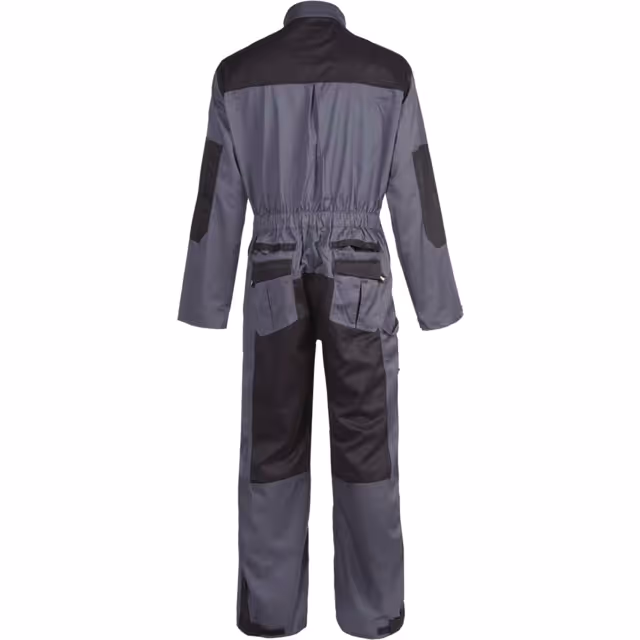 Combinaison de travail double zip  gris/noir 3xl