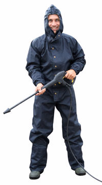 Combinaison lavage/nettoyage avec capuche, bleu, taille 3XL