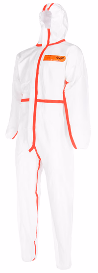 Combinaison phytosanitaire Typ 4, blanc/rouge, taille XXL