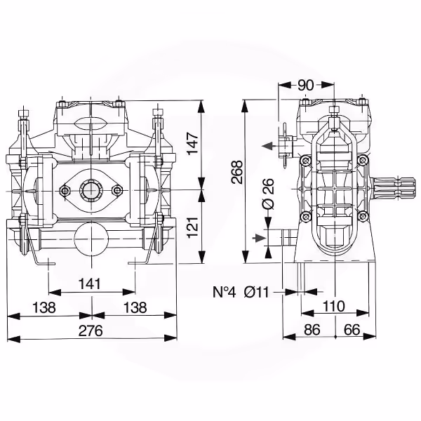 Pompe pulverisateur Comet à membrane BP60K Origine