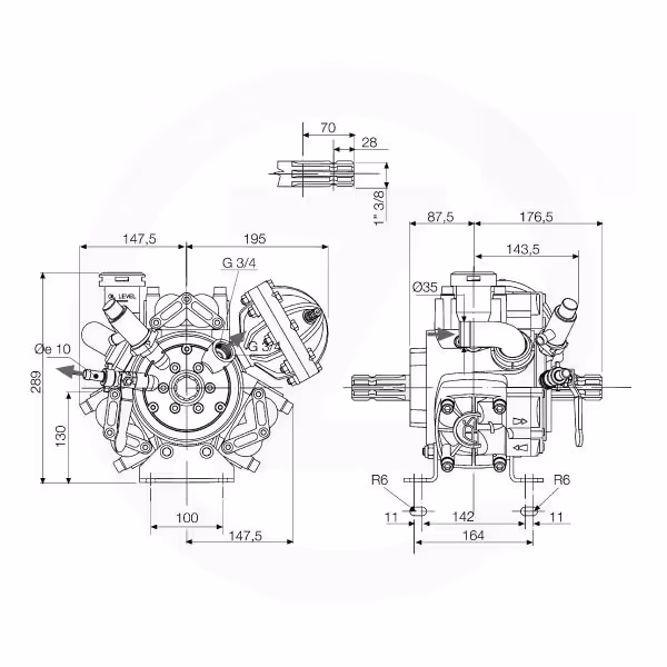 Pompe pulverisateur Comet APS 71 Origine