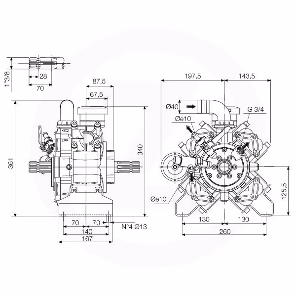 Pompe pulverisateur Comet APS 96 Origine