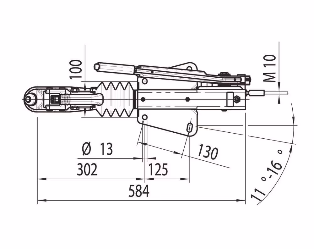 COMMANDE DE FREINAGE AVEC SEMELLE EN V - 700/1000KGS