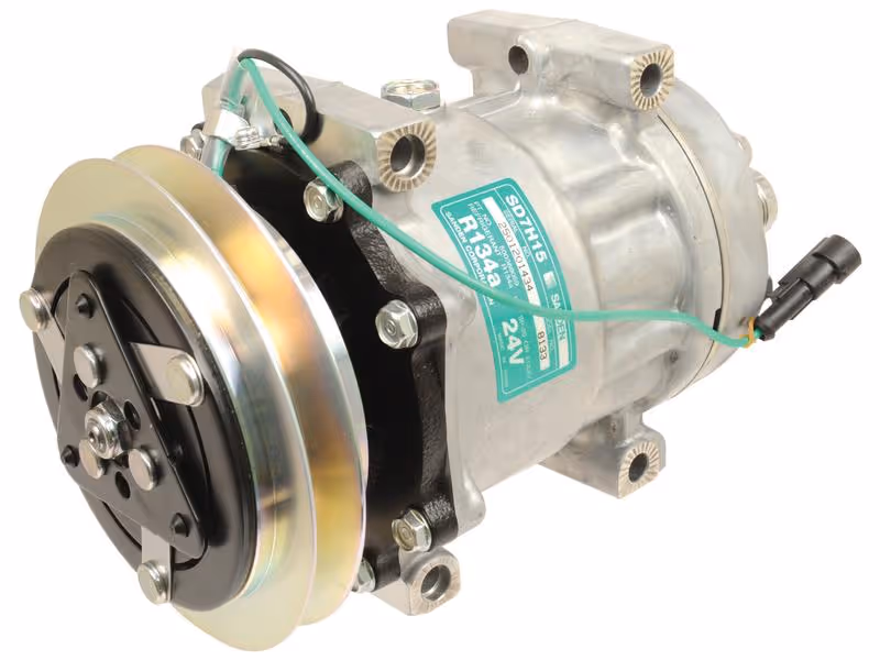 Compresseur air conditionné (SD7H15) - adaptable sur pelles à pneu New Holland - ref 6901439