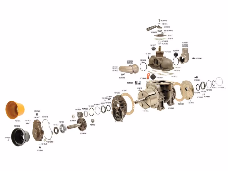 Compresseur - MEC11000M - Entrainement PDF - 540 RPM Correspond à: 9003700075