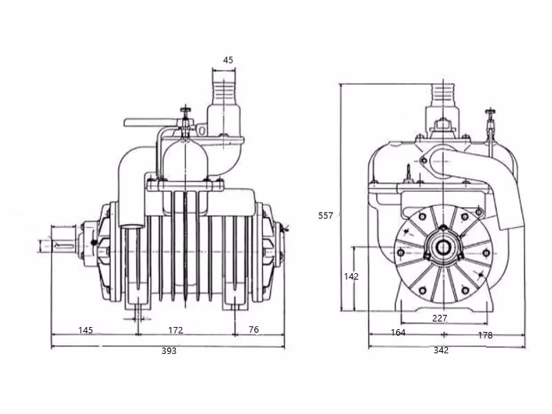 Compresseur - MEC2000PL - Entraînement par poulie - 1000 RPM - ref 9010203016