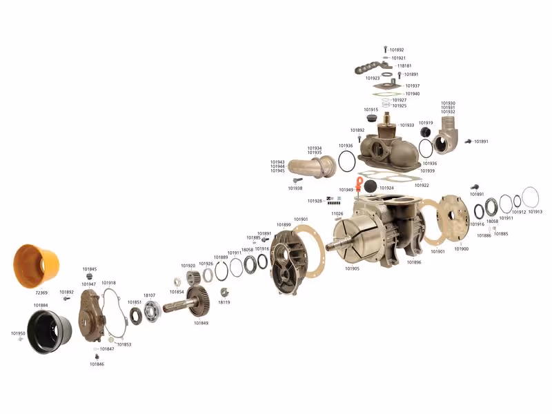 Compresseur - MEC9000M - Entrainement PDF - 540 RPM Correspond à: 9003300041