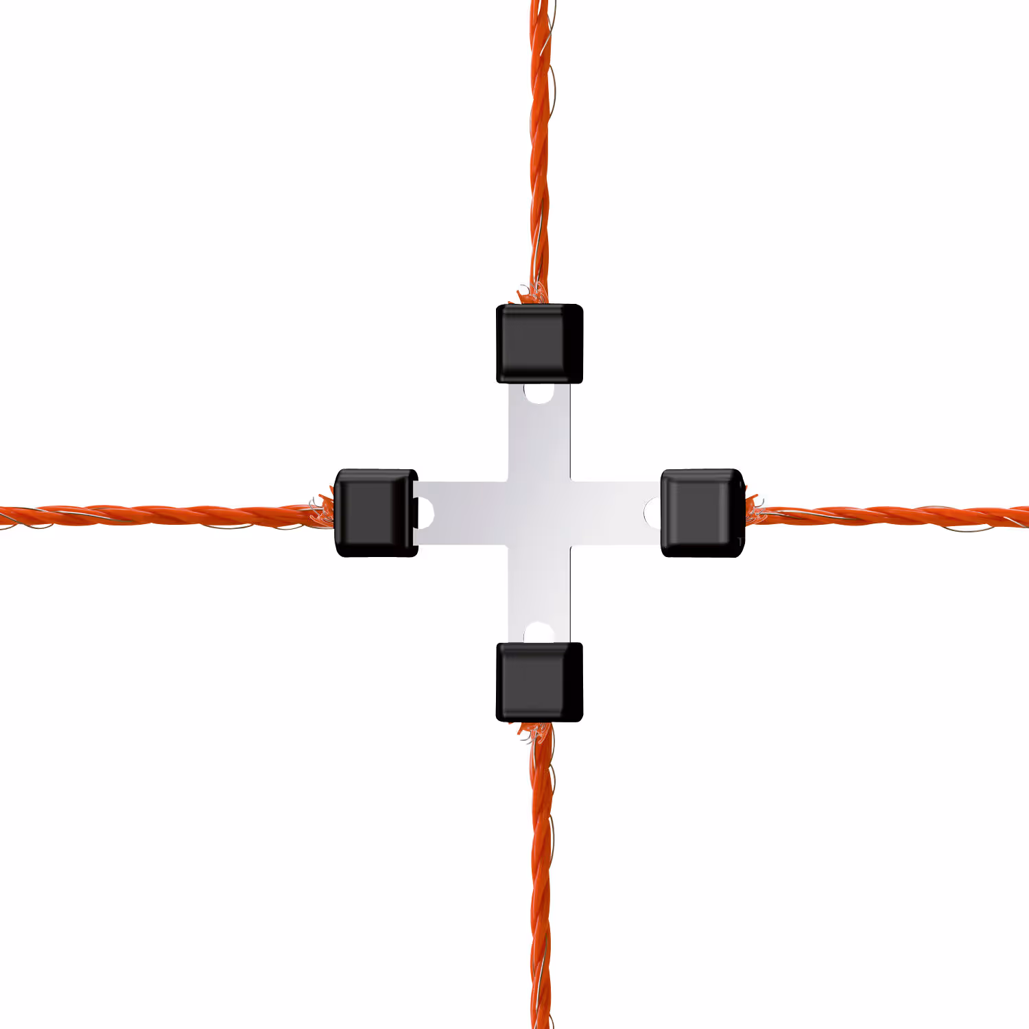 Connecteur croisé pour fil 3mm, acier inox, 5 pièces