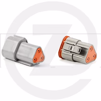 Connecteur deutsch m / f - 3v triangle - 0.75 x 1.5 mm² - blis. 4 pcs